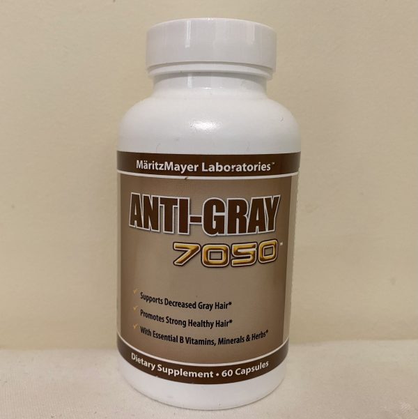 Anti-Gray Hair 7050 Helps Restore Natural Hair Color 60 Capsules Per Bottle
